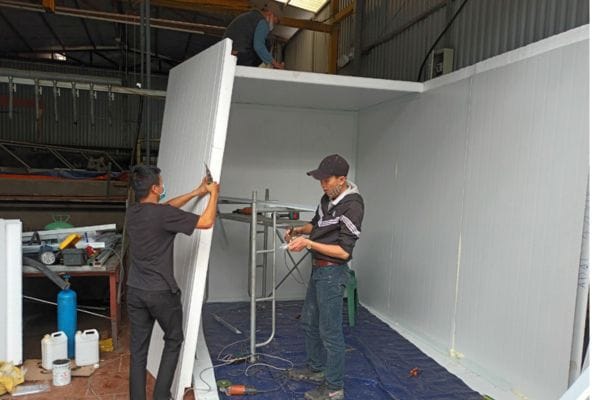 Quy trình thi công vách Panel cách nhiệt của công ty Anh Minh Quy trình thi công vách Panel cách nhiệt của công ty Anh Minh