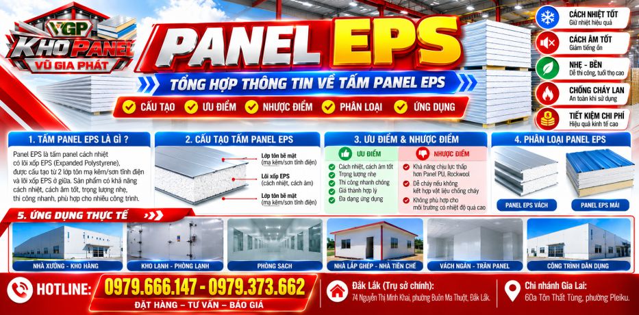 Bán tấm panel EPS ở Đắk Lắk